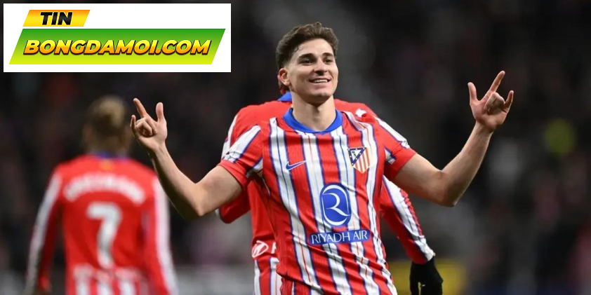 Julián Alvarez tiếp tục phong độ chói sáng tại Atletico Madrid (Ảnh: Getty).