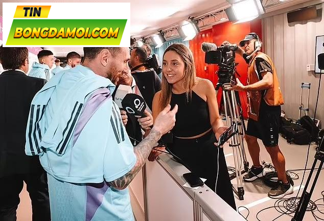 Messi và Sofia Martinez dính tin đồn tình cảm tại World Cup 2022. Ảnh: Daily Mail