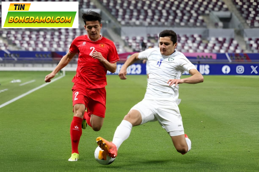 Abdukodir Khusanov từng đấu U23 Việt Nam (Ảnh: Getty).